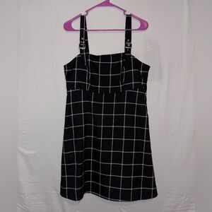Hot Topic black '90's Y2k grunge school girl adjustable strap short dress sz L